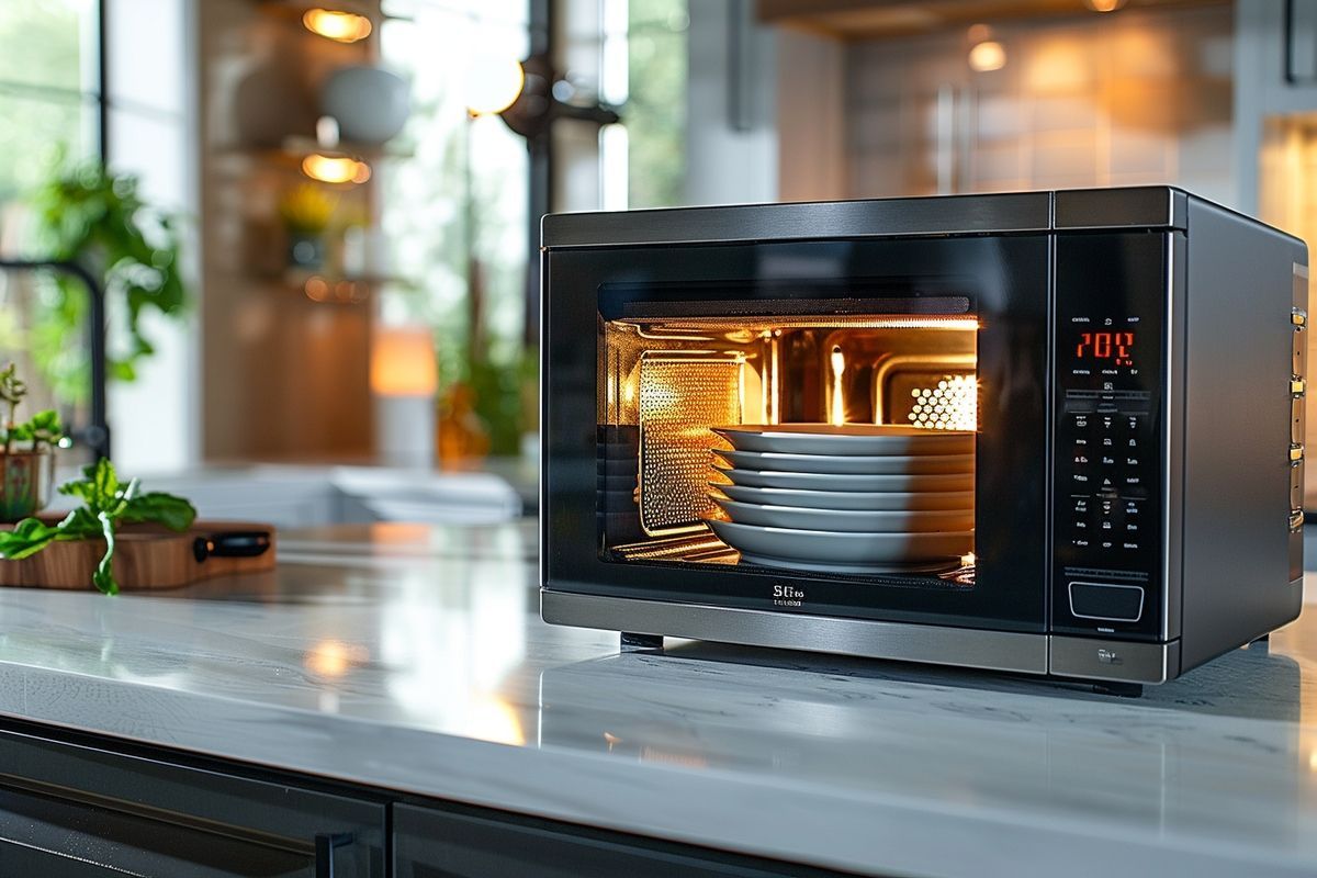 Un truc de cuisine révolutionnaire pour chauffer deux assiettes ensemble au micro-ondes